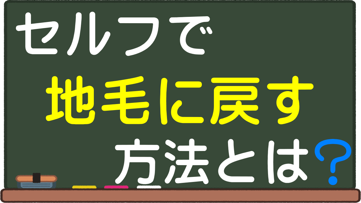 セルフで地毛に戻すには カラートリートメント最適 茶髪から黒髪ならカラーバター